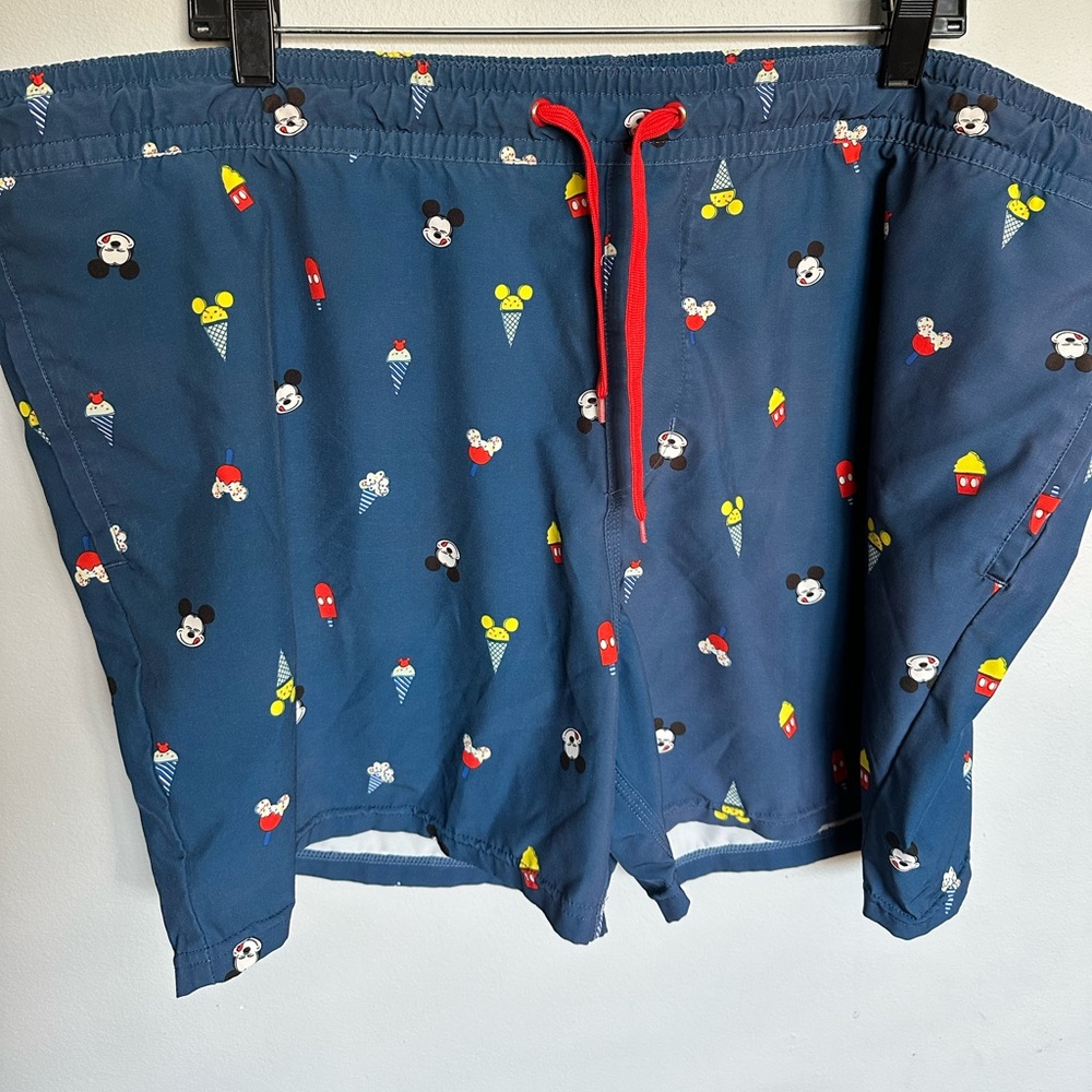 COPY - Disney Swim Trunks Shorts Lined Mickey Mouse Ice Cream Drawstring XL